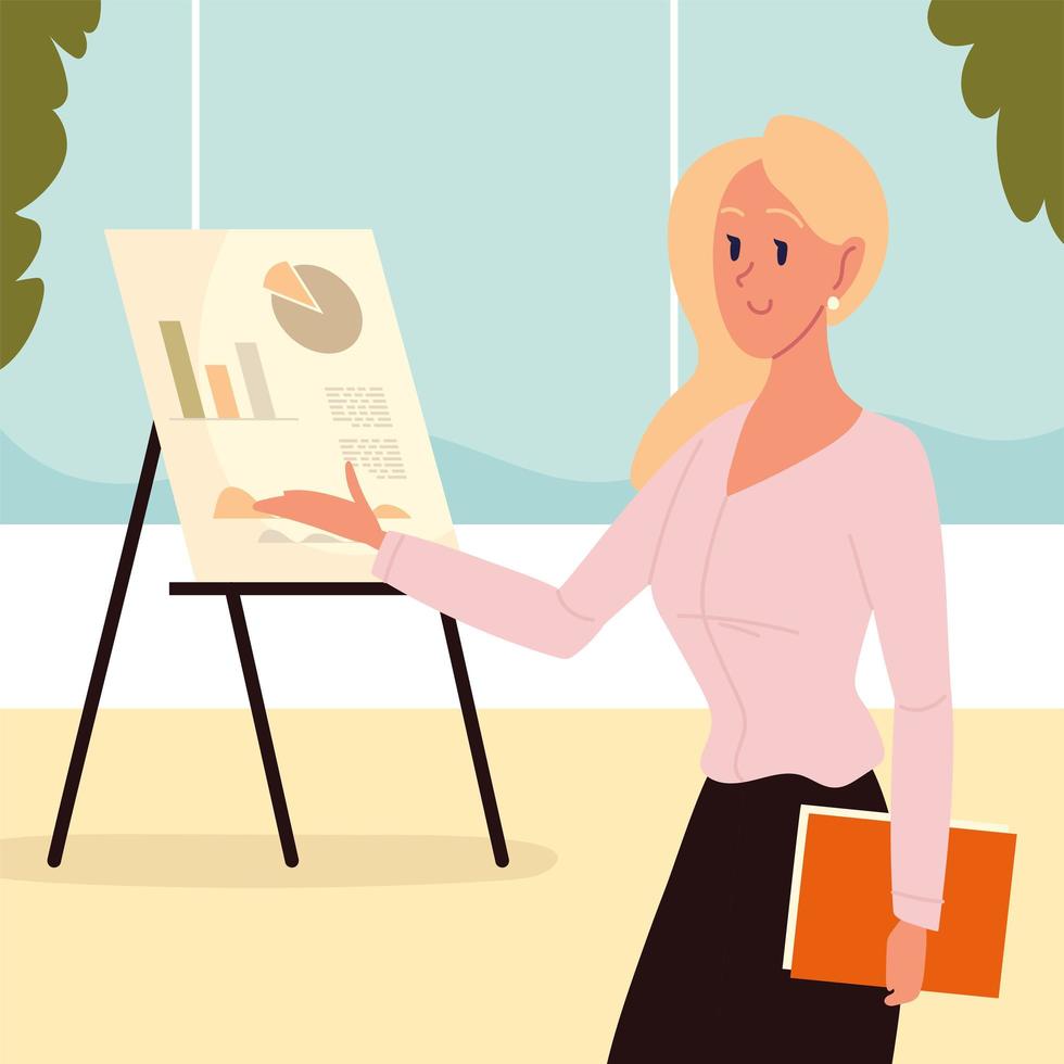 woman coach working vector