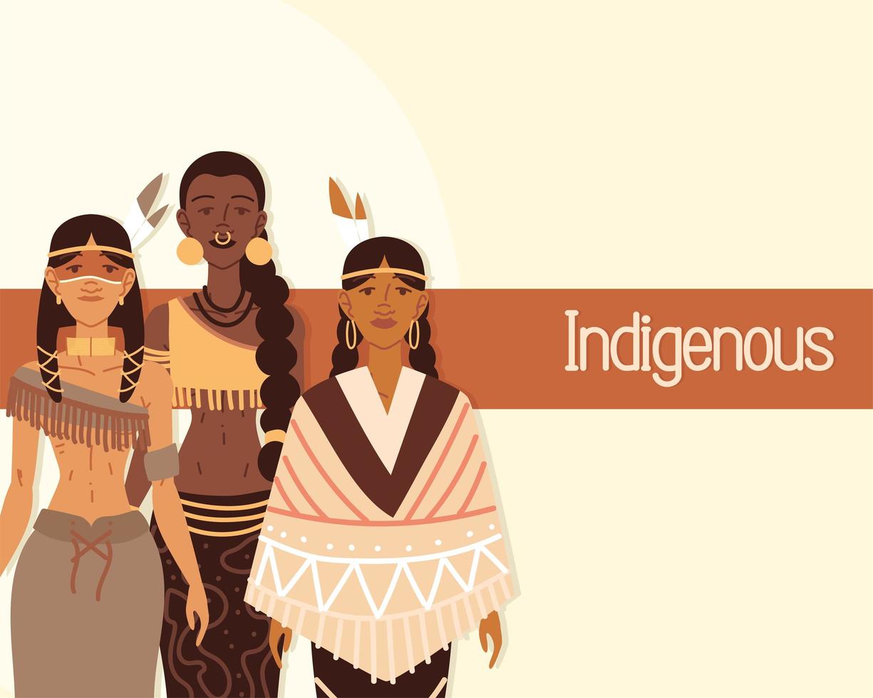 indigenous aboriginal women vector