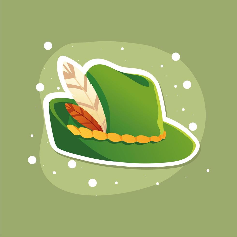 sombrero verde de alemania vector