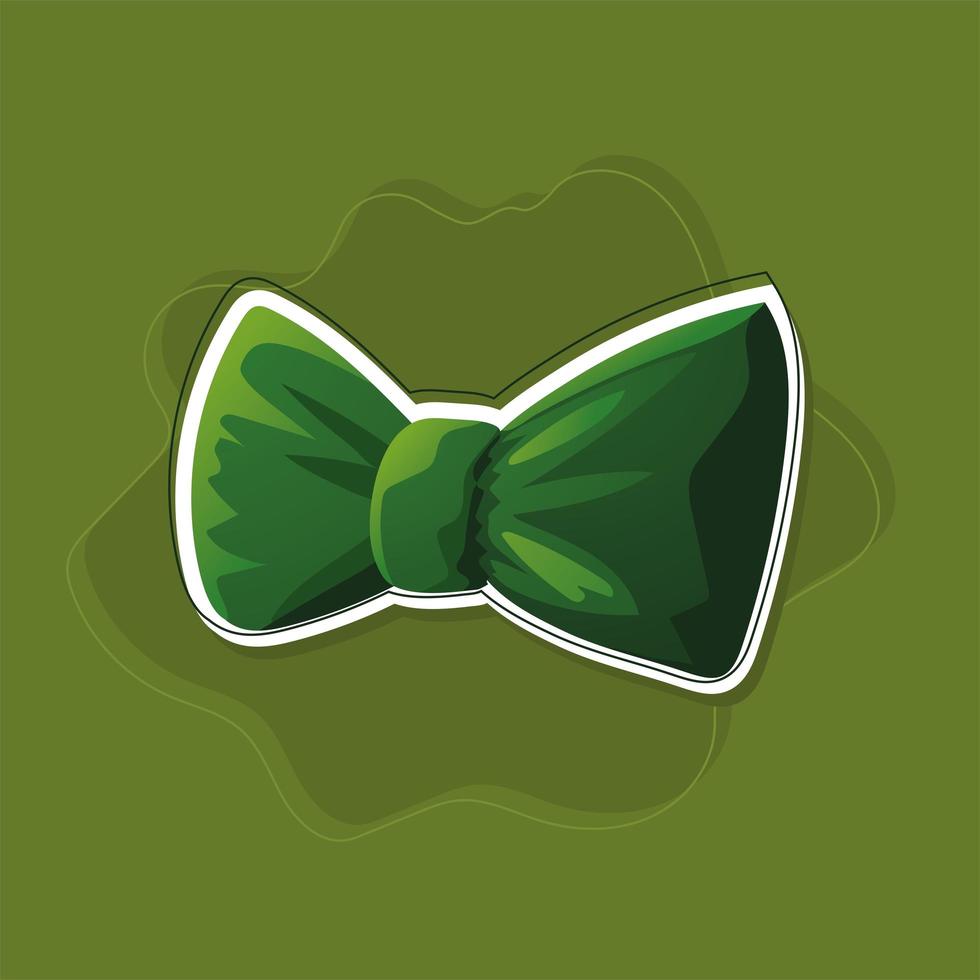 green bow tie vector