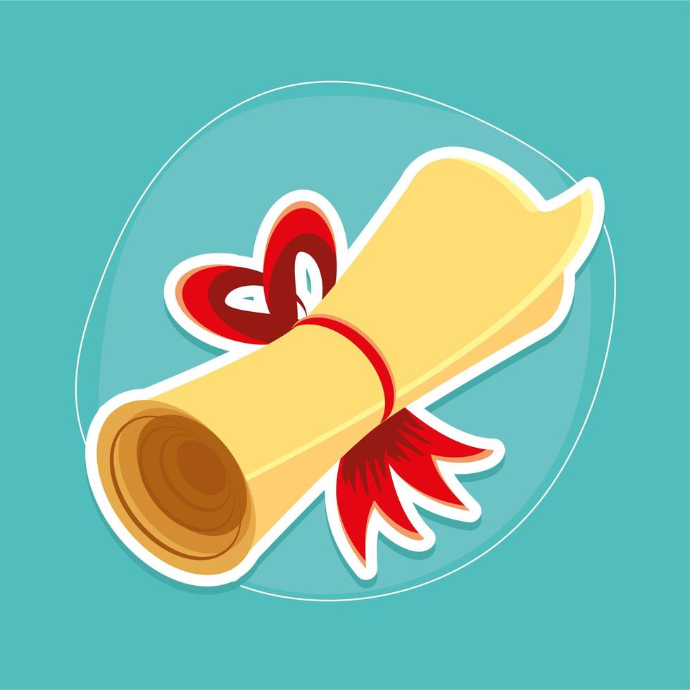 certificate roll icon vector