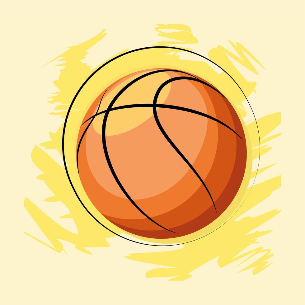 deporte de pelota de baloncesto vector