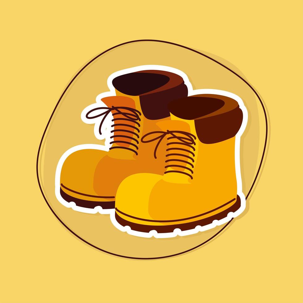 hiking boots accessory vector