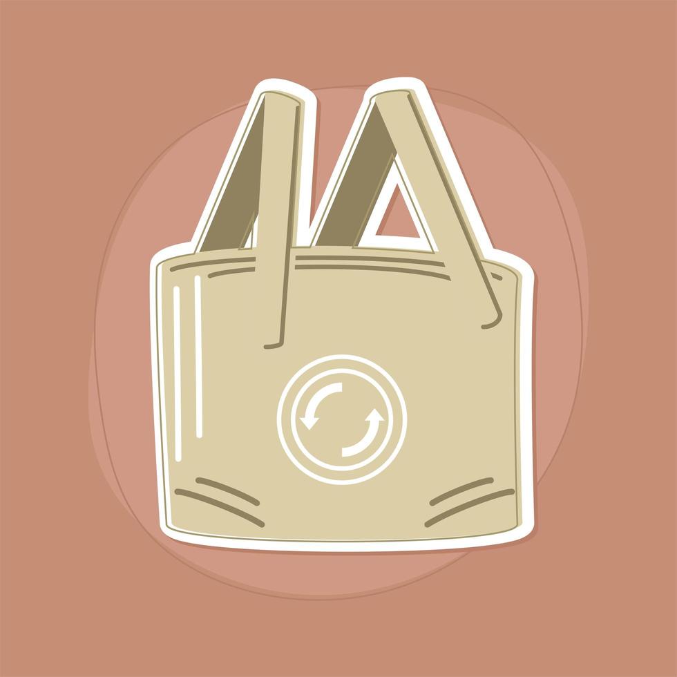 ecological grocery bag vector