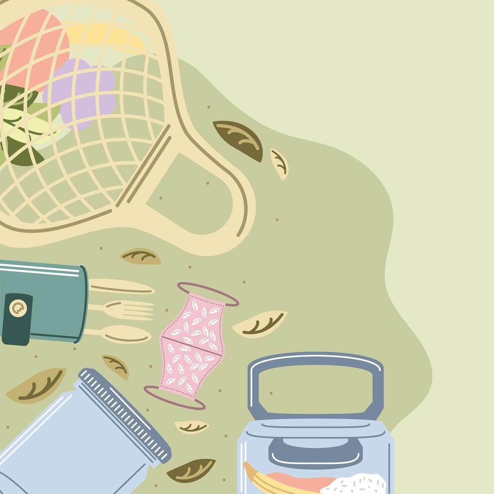 recycle ecological products vector