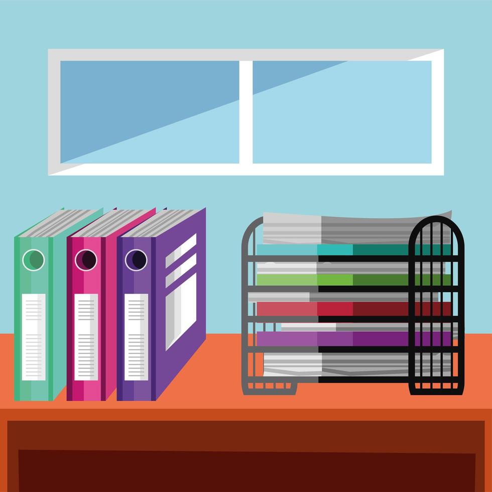 paperwork binders office vector