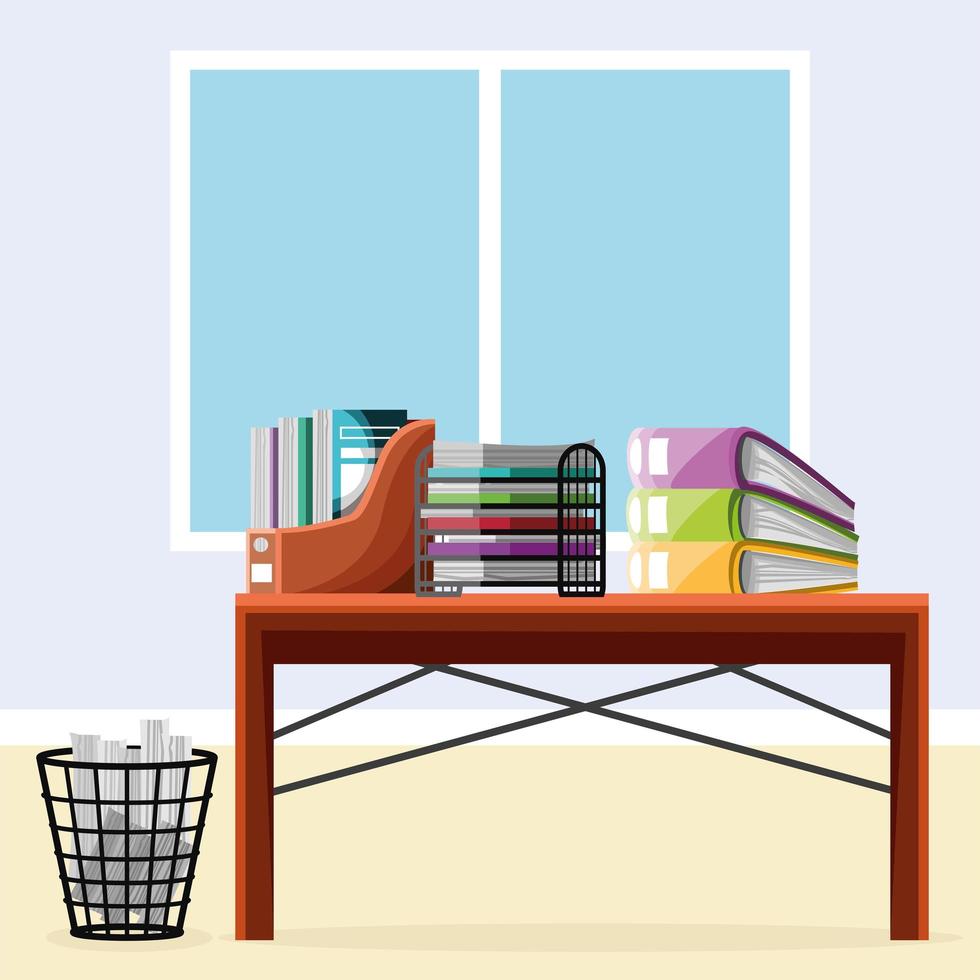 office paperwork and folders vector