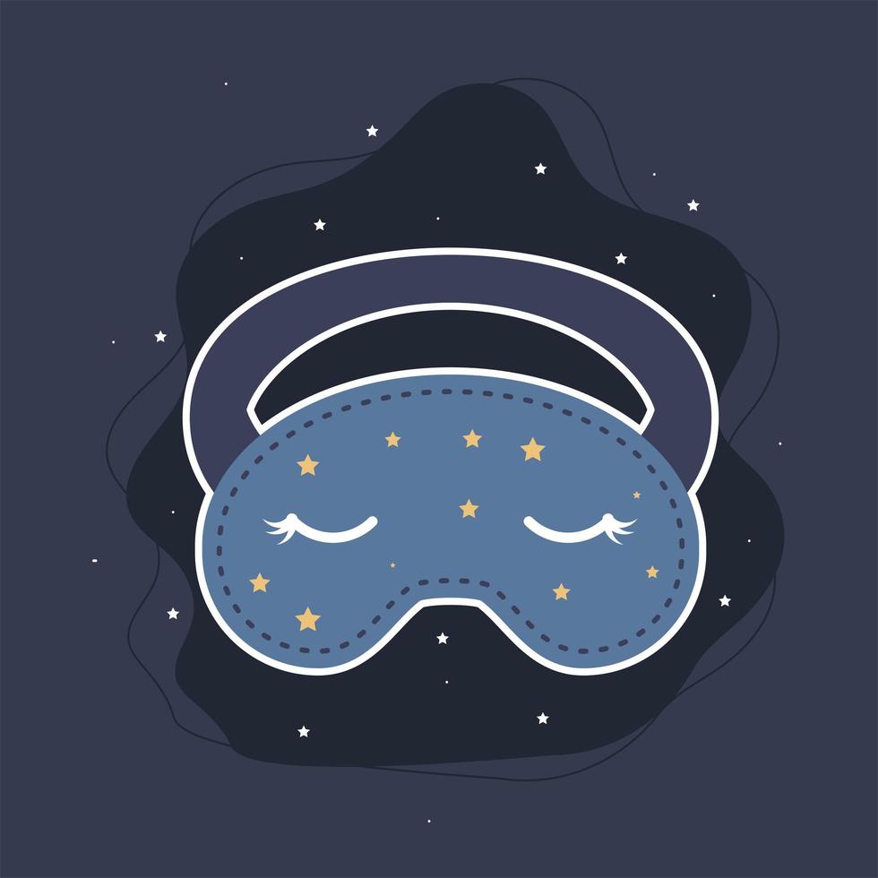 sleeping fluffy eye mask vector