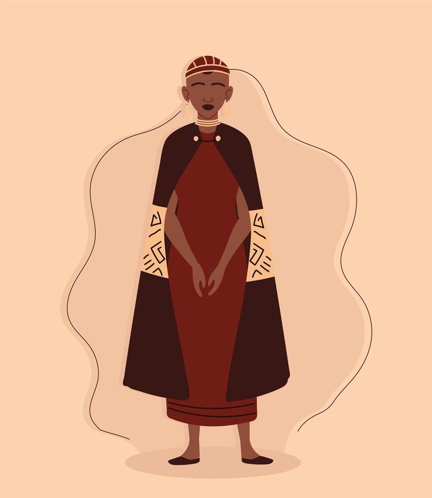 african female aboriginal vector