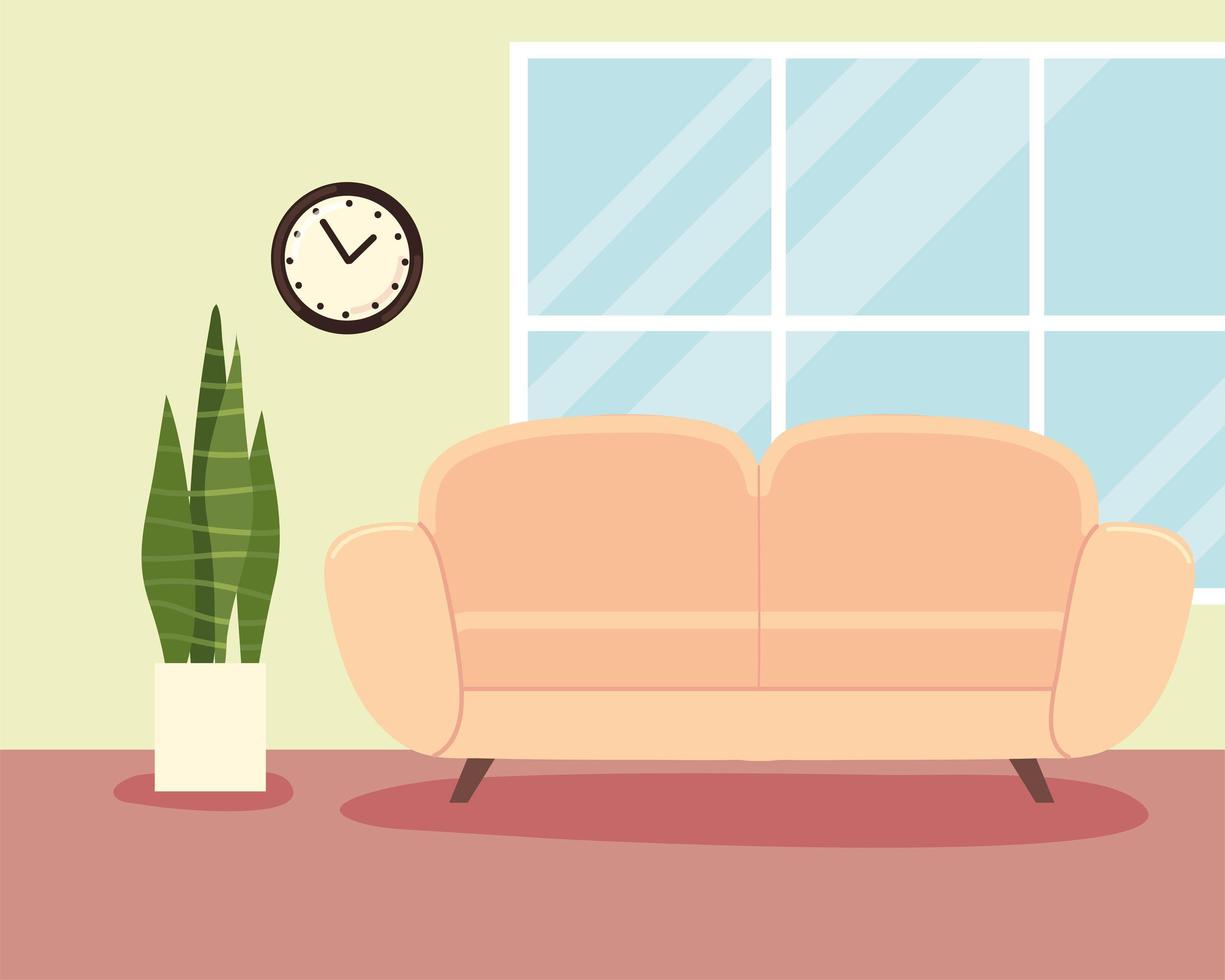 home couch window vector