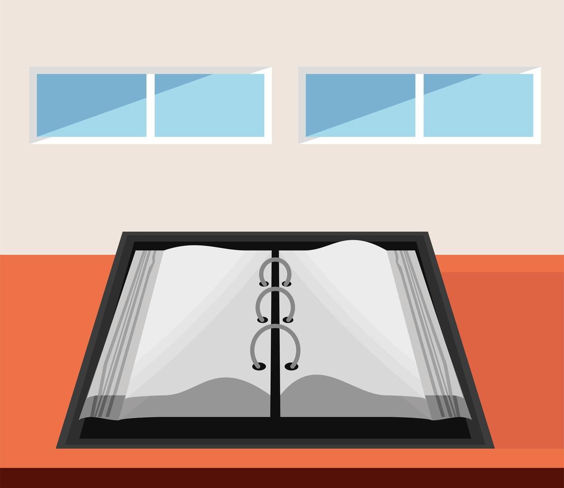 office notepad blank vector