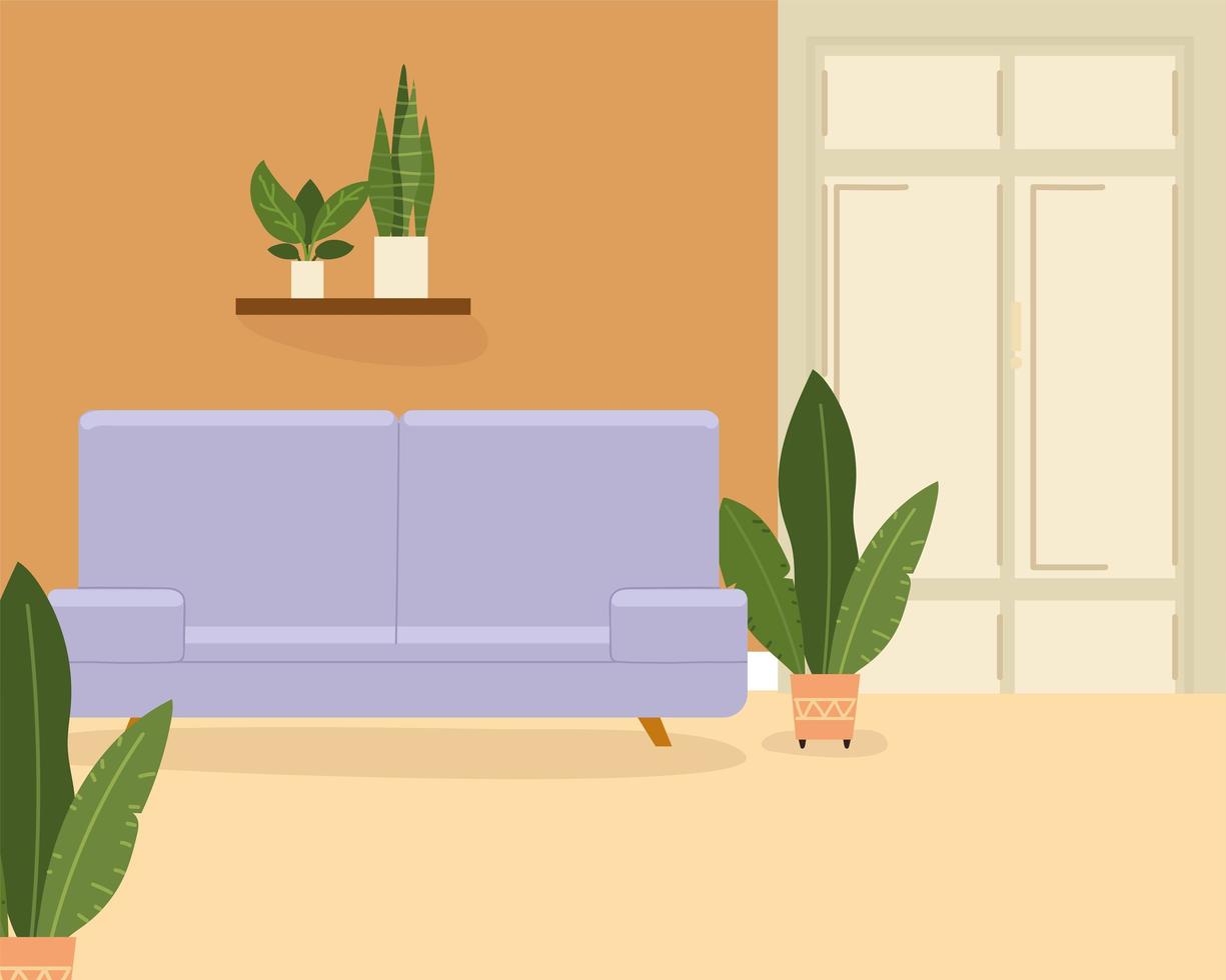 home interior sofa vector