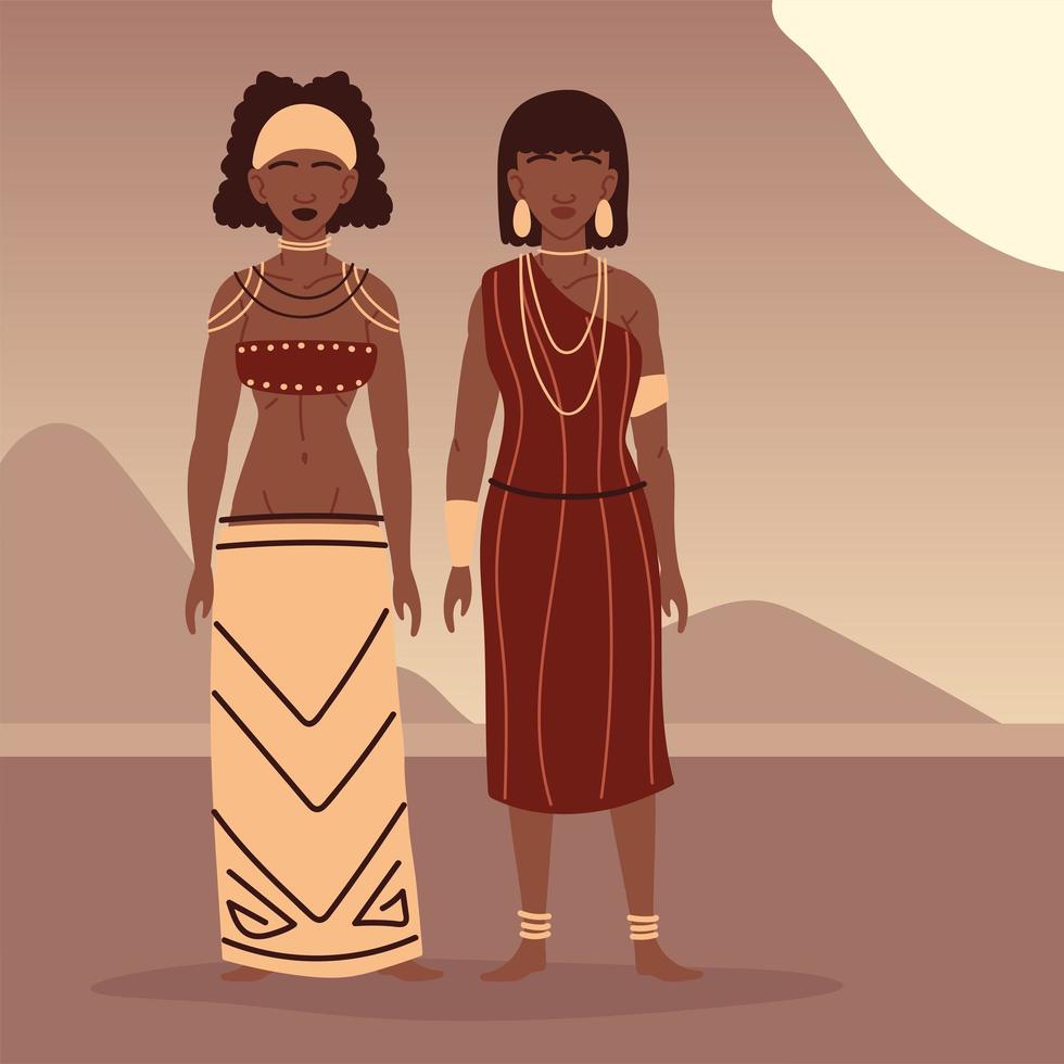 aboriginal women standing vector