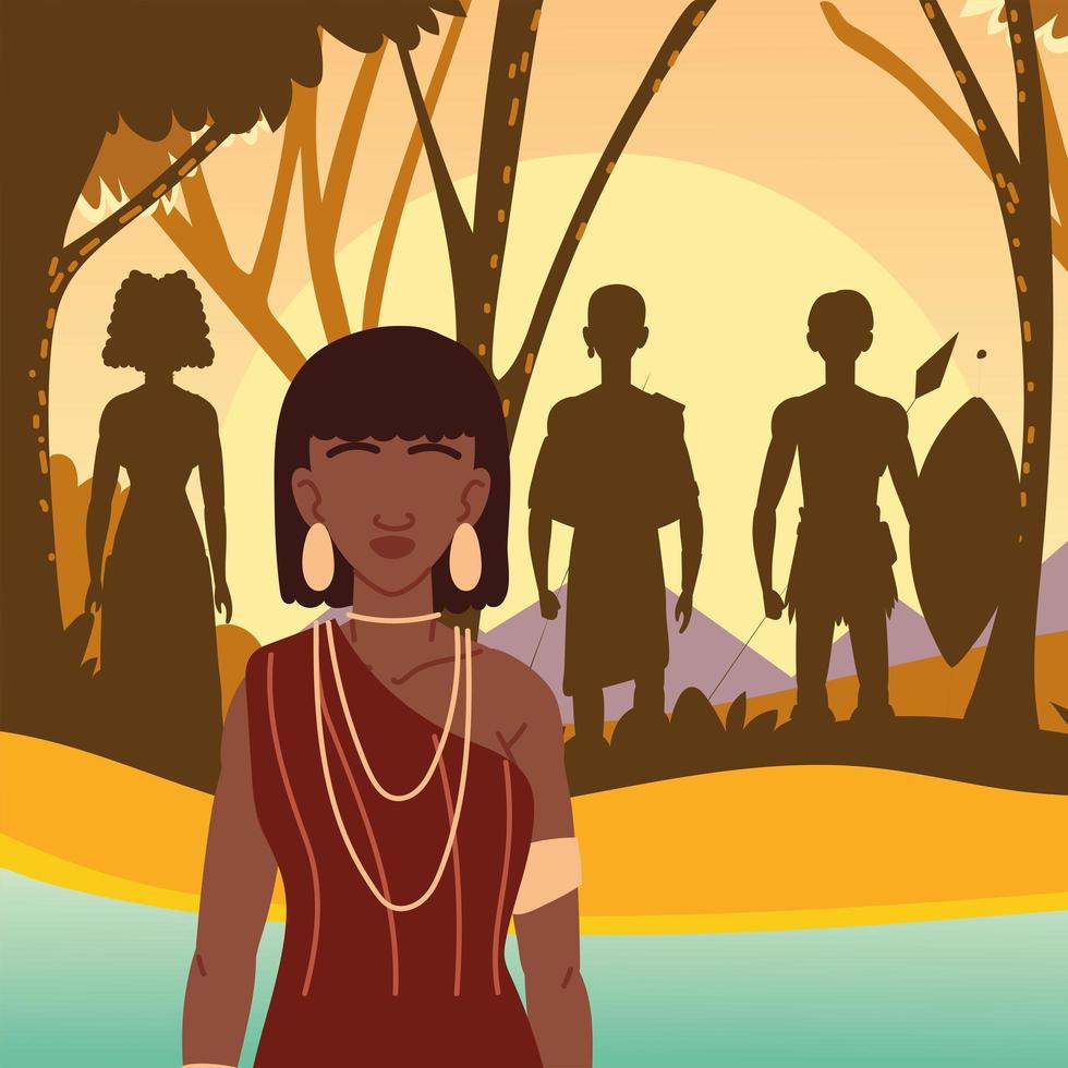 aboriginal people of africa vector