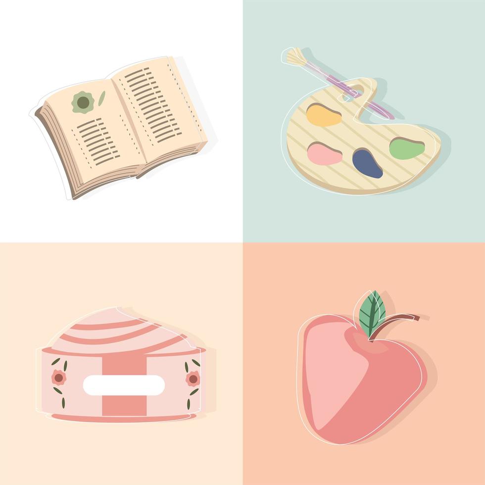 self care and healthy set vector