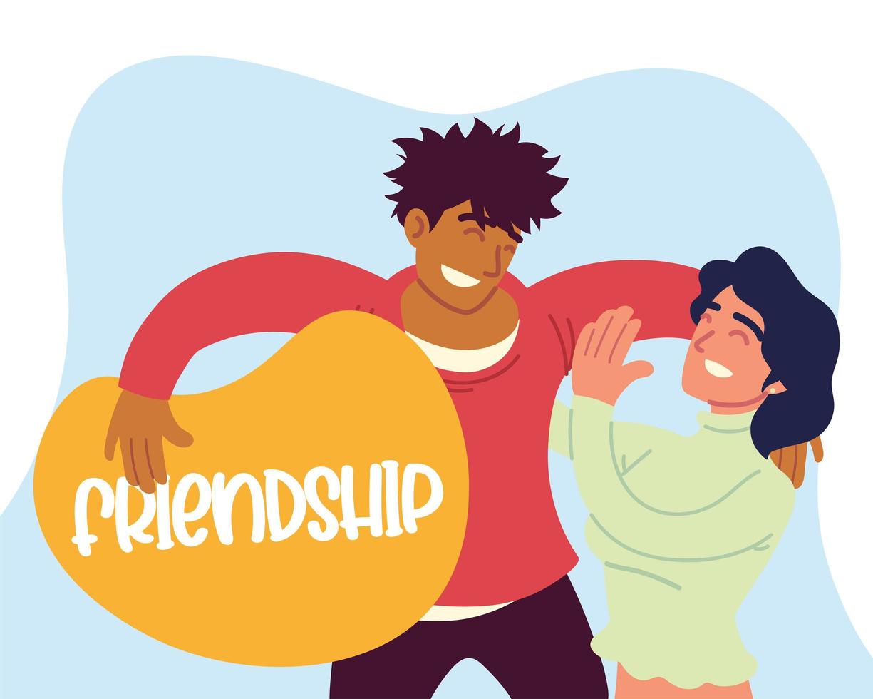 people celebrating friendship vector