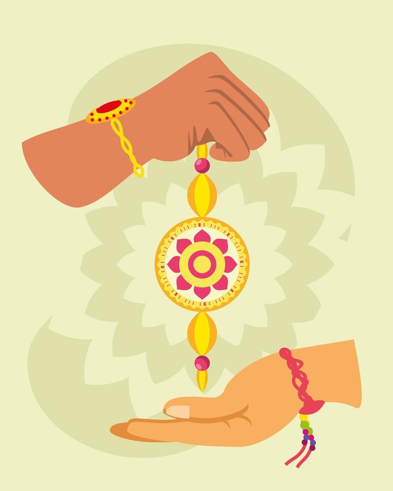 hands with bracelet vector