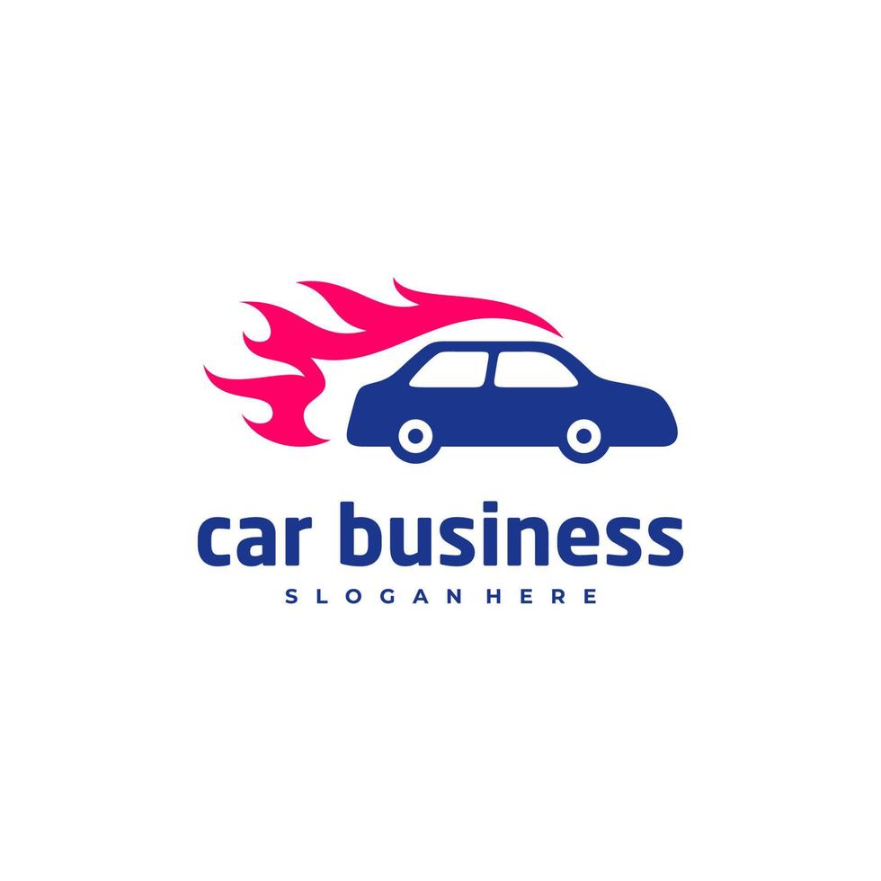 Car fire logo vector template, Creative Car logo design concepts