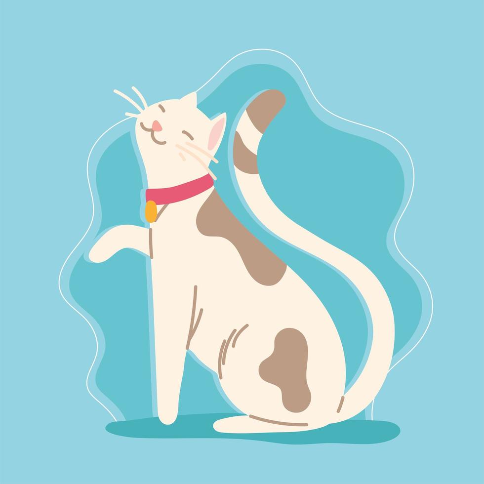 lindo gato mascota vector