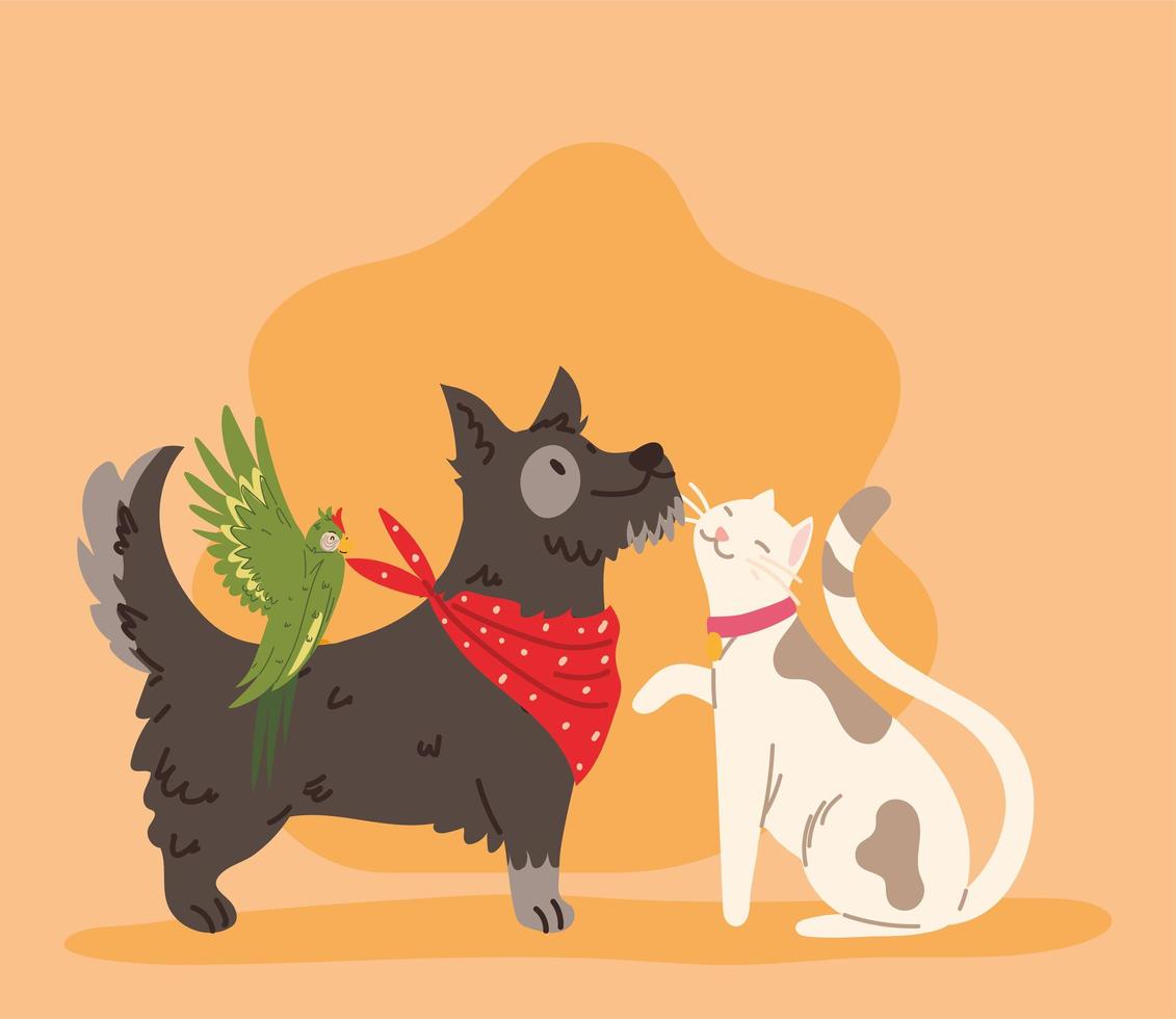 dog and cat pet vector