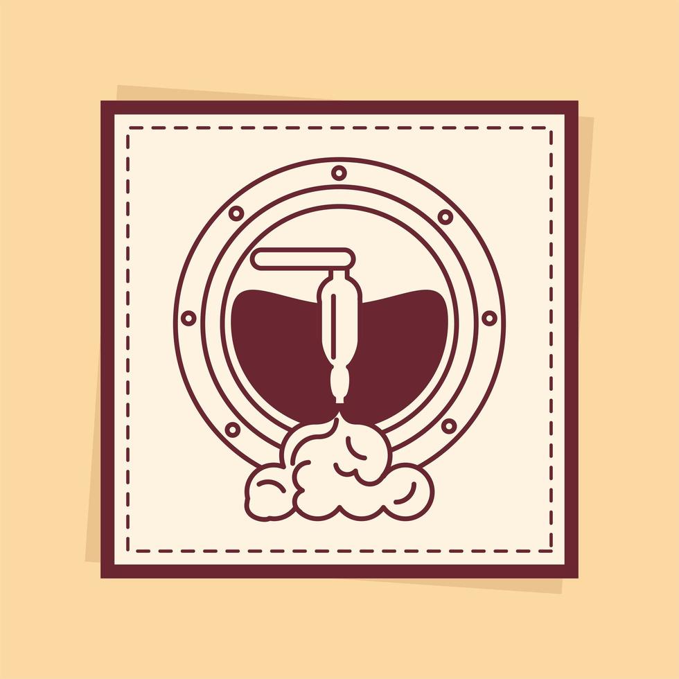 beer barrel badge vector