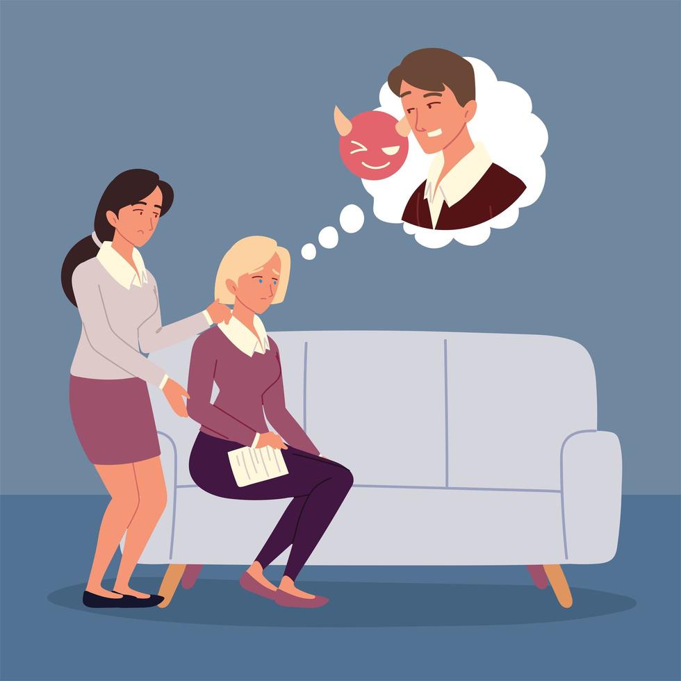 workplace harassment concept vector