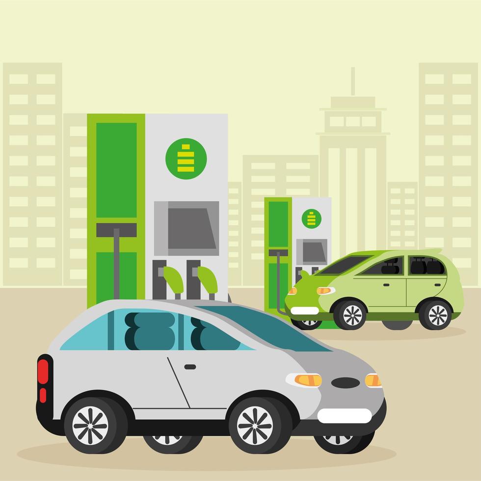 green station pump charge vector