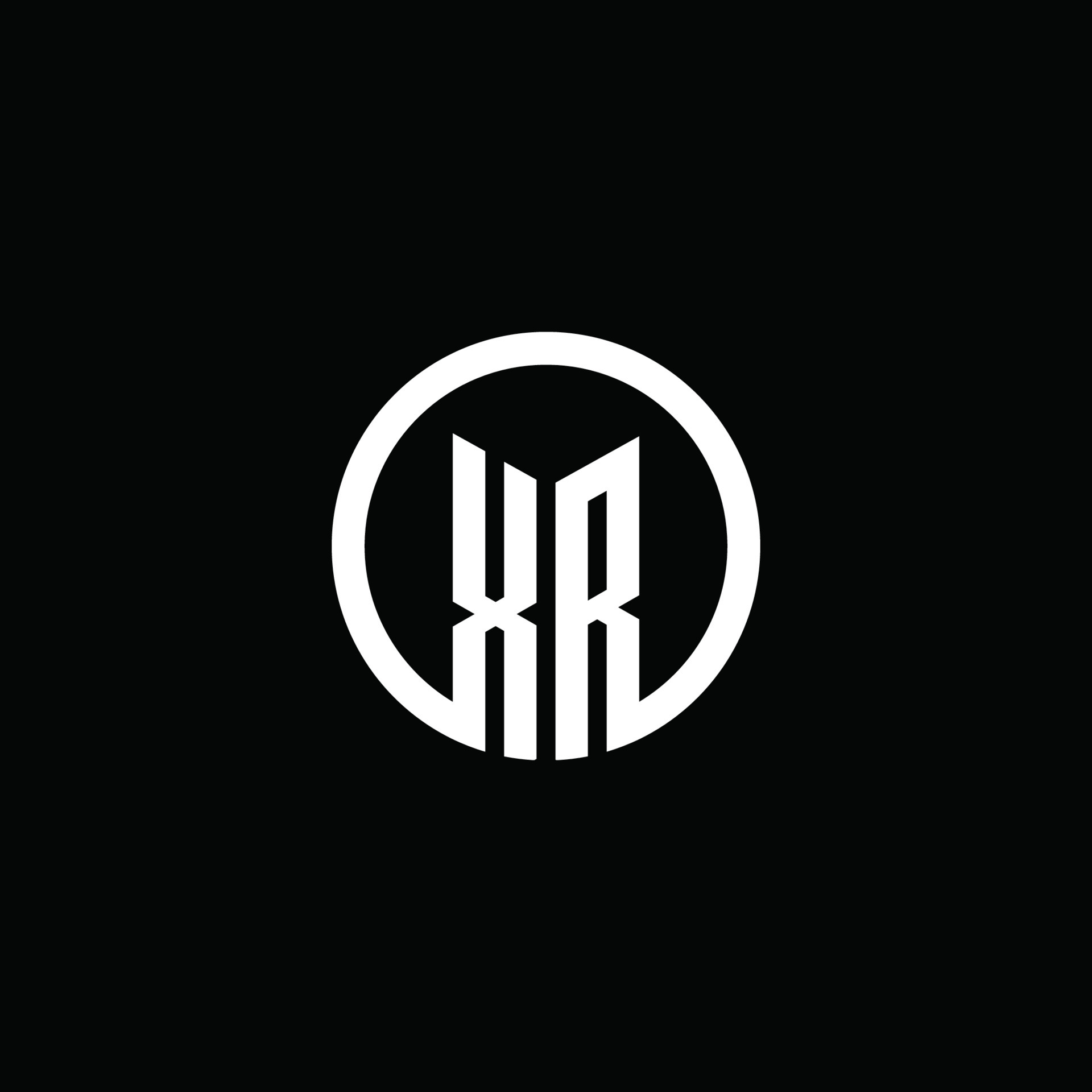 XR monogram logo isolated with a rotating circle 4205862 Vector Art at ...