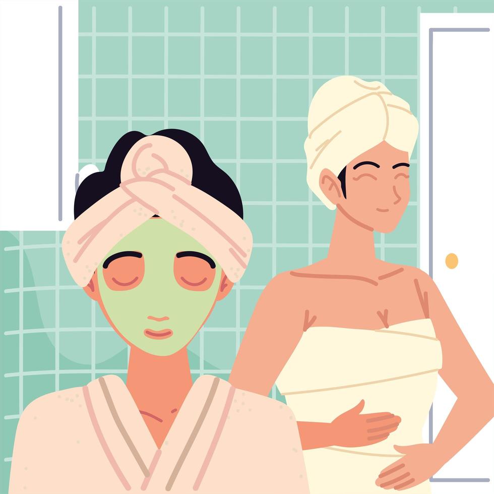 spa women skin care vector