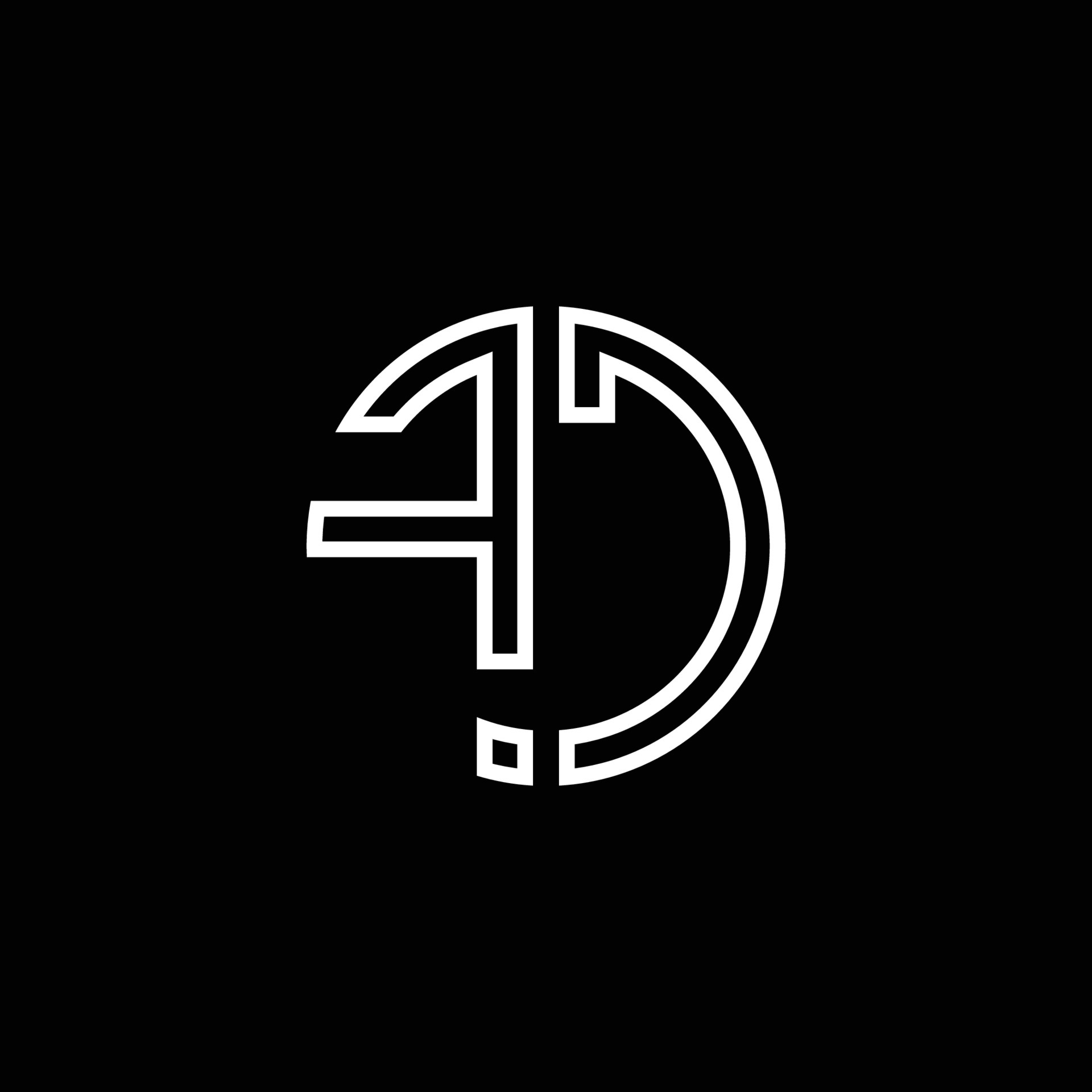 Fc Monogram Logo Circle Ribbon Style Outline Design Template Vector Art At Vecteezy