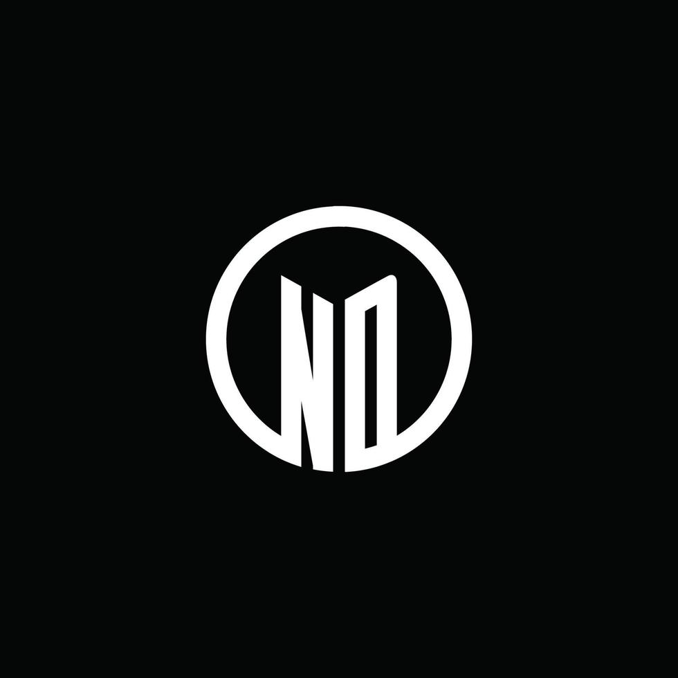 ND monogram logo isolated with a rotating circle vector