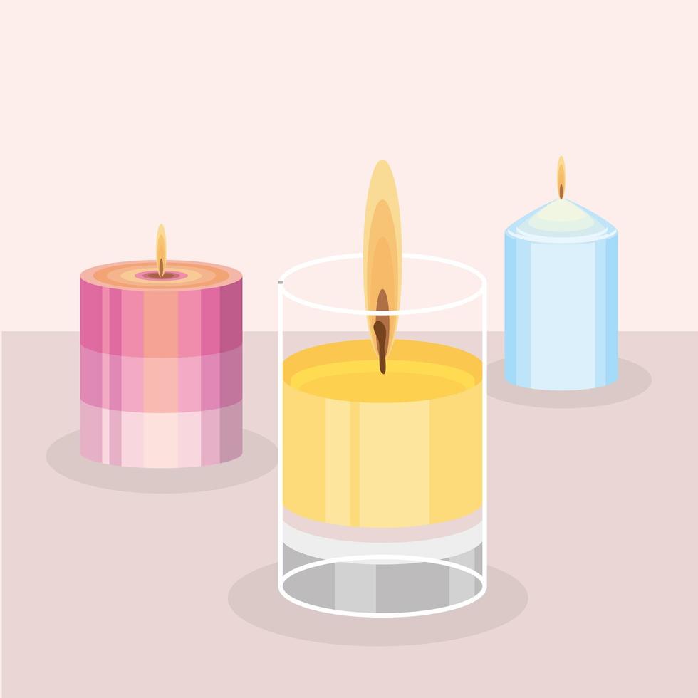 velas esencia aroma vector