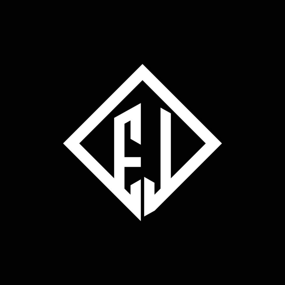 el monograma del logotipo con plantilla de diseño de estilo de rotación cuadrada vector