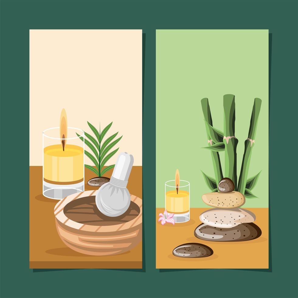 spa treatment banner vector