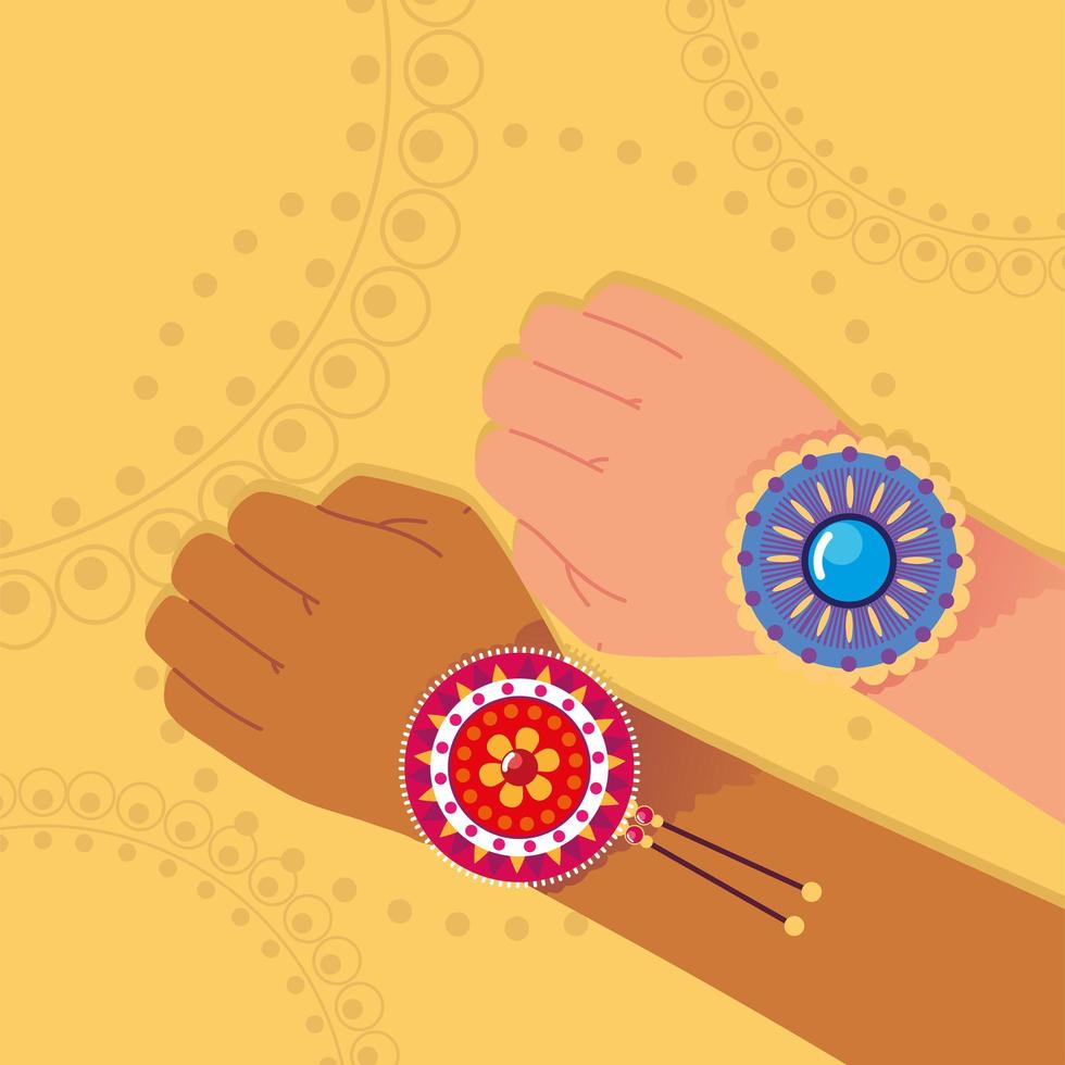 bracelets in hands vector