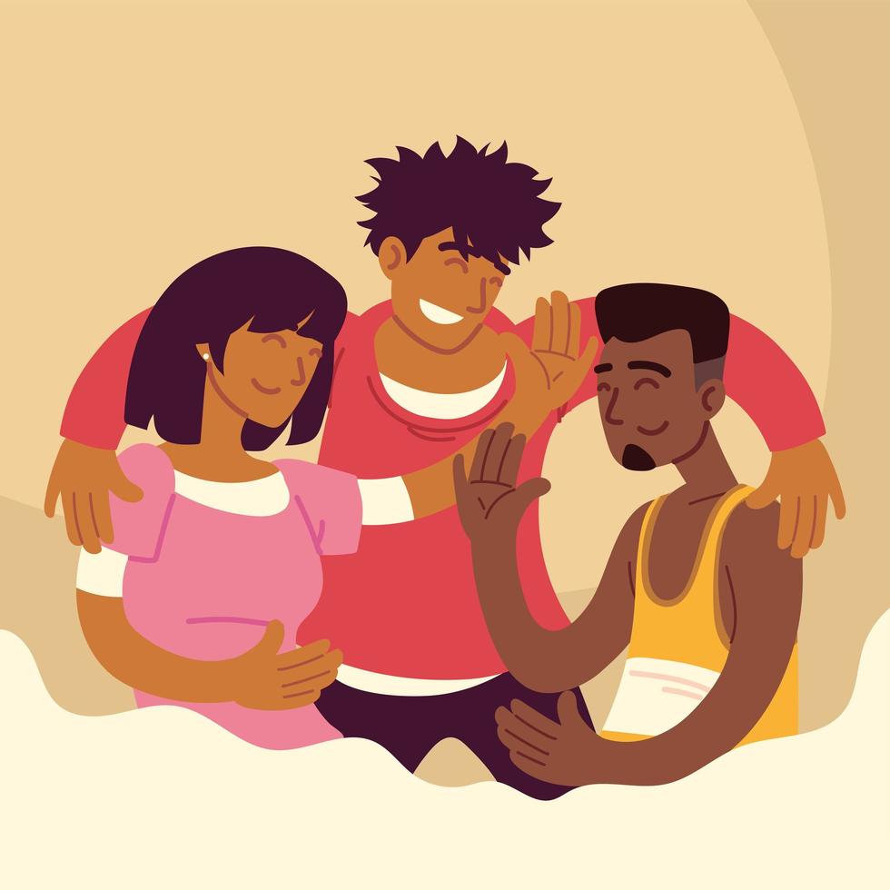 men and woman together vector