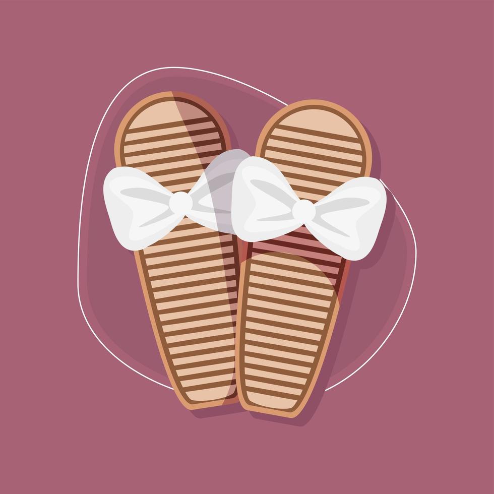 spa sandals accessory vector
