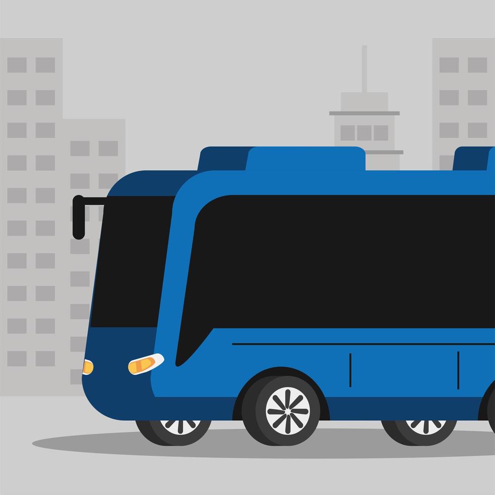 blue bus public vector