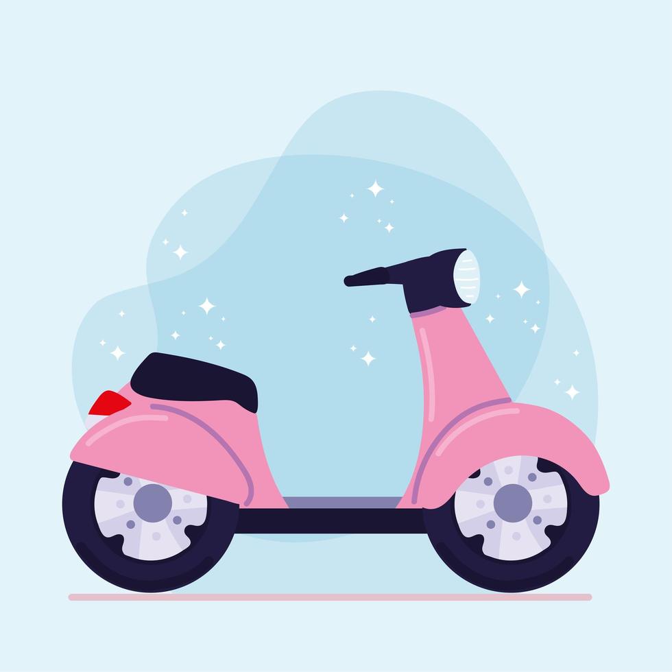 pink scooter transport vector