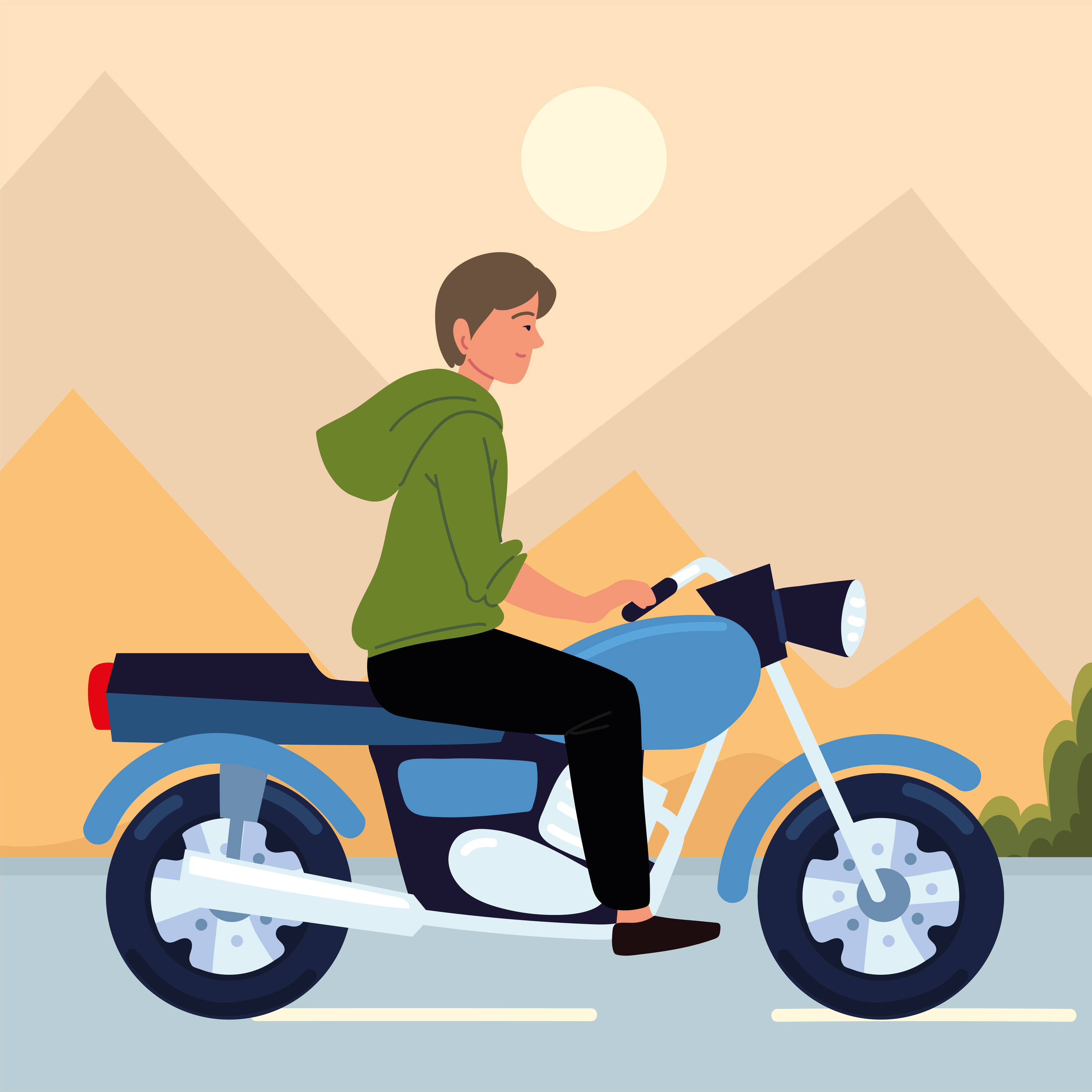young man with motorcycle 4206978 Vector Art at Vecteezy young man with motorcycle 4206978 Vector Art at Vecteezy