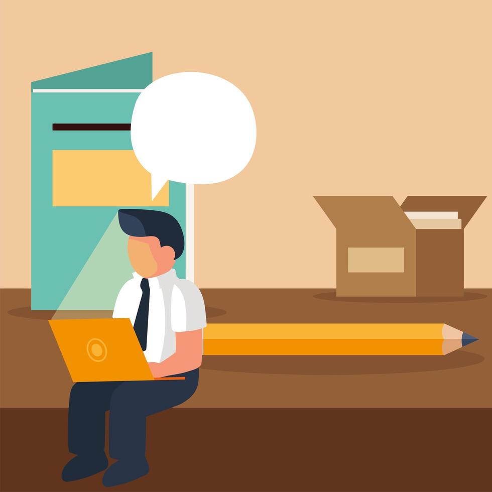 businessman strategy and plan vector