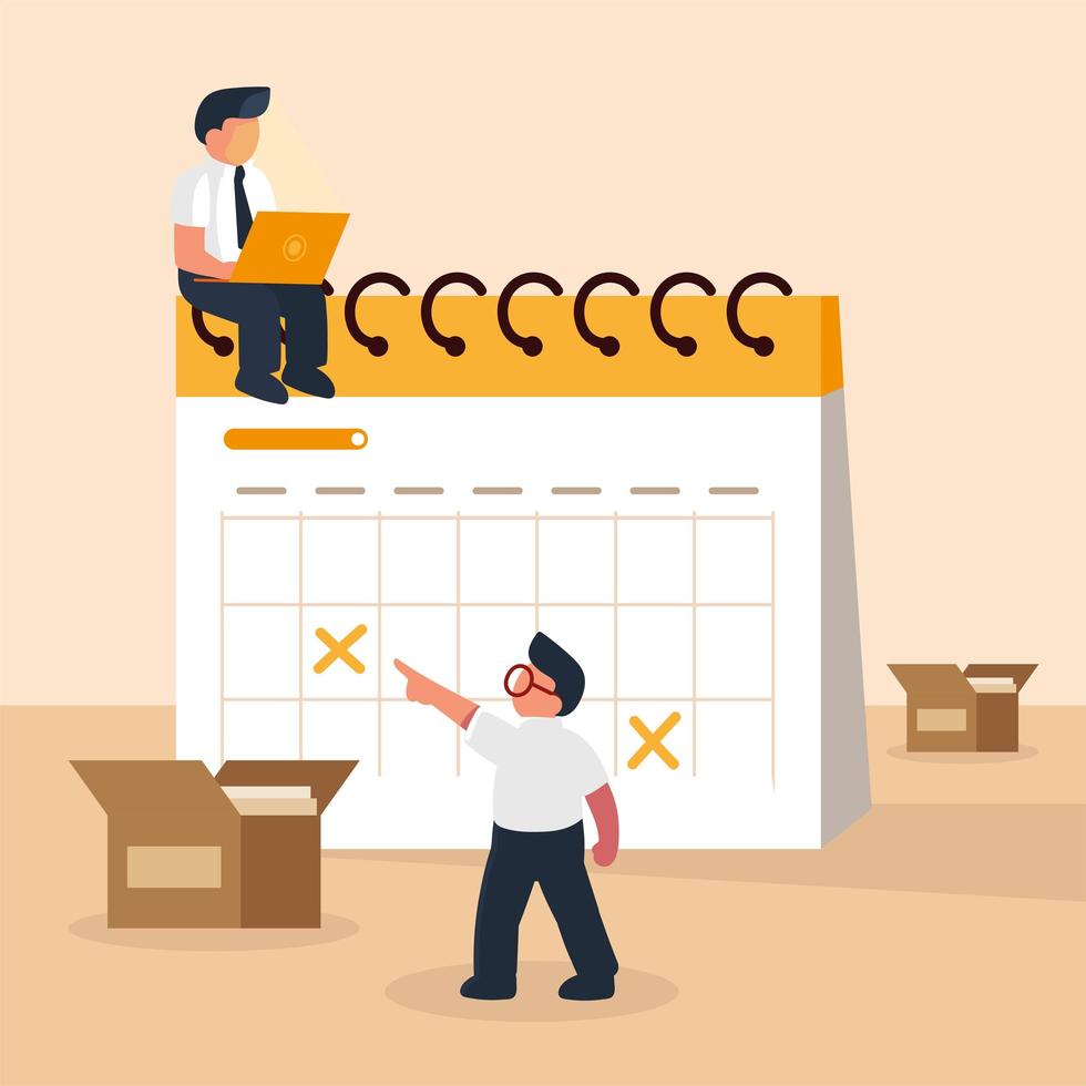 group of people make plan vector
