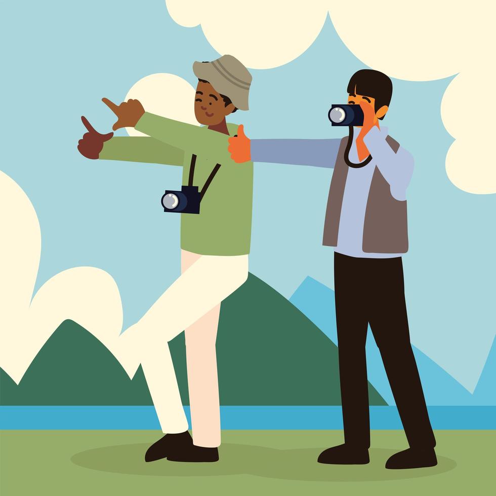 photographers male character vector