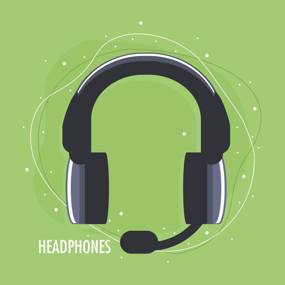 micrófono de auriculares inalámbricos vector