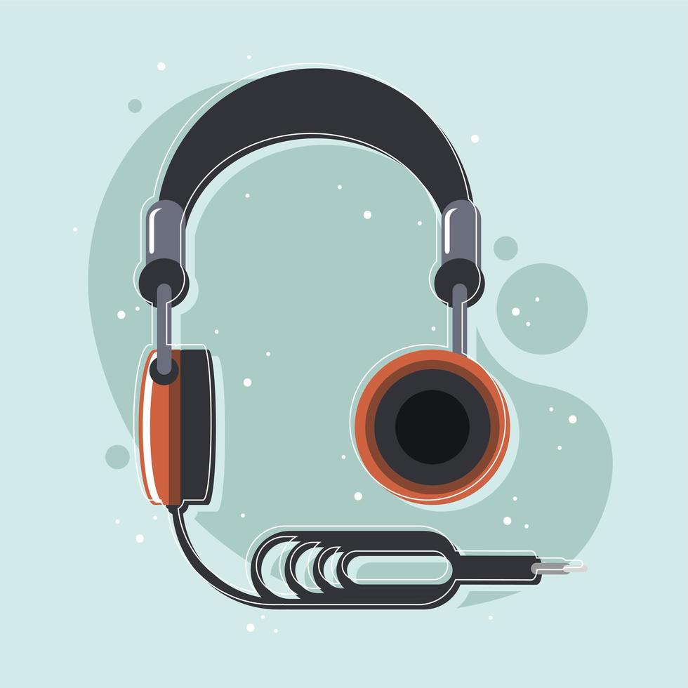 headset with plug vector