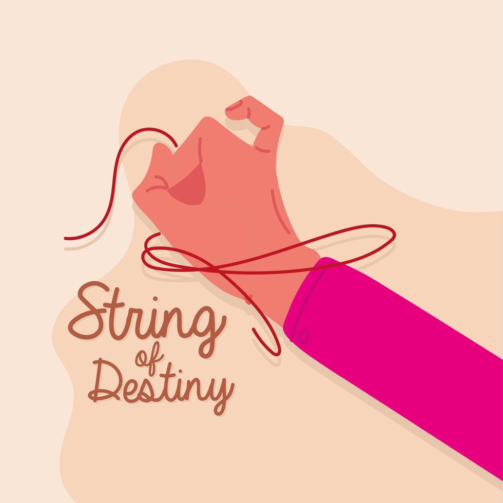 string of destiny words vector