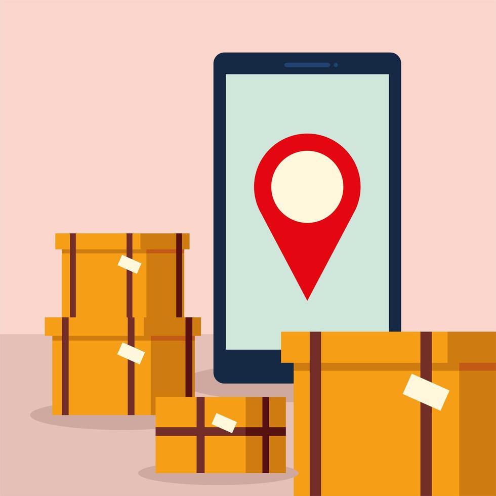 online delivery smartpohne vector