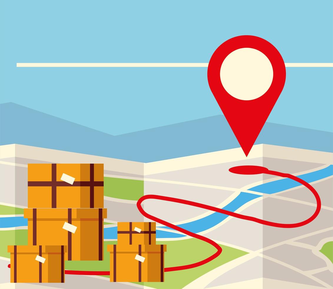 delivery map and pointer vector