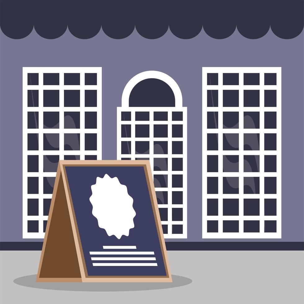 exterior store small business vector