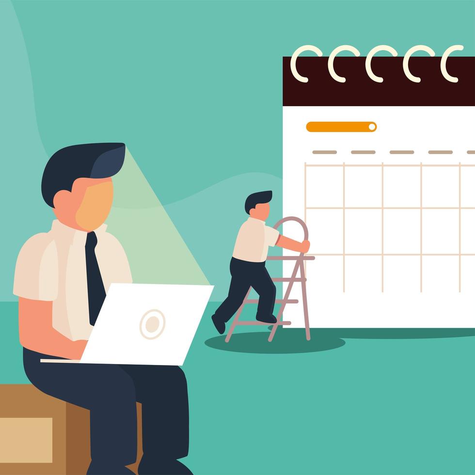 men planning day vector